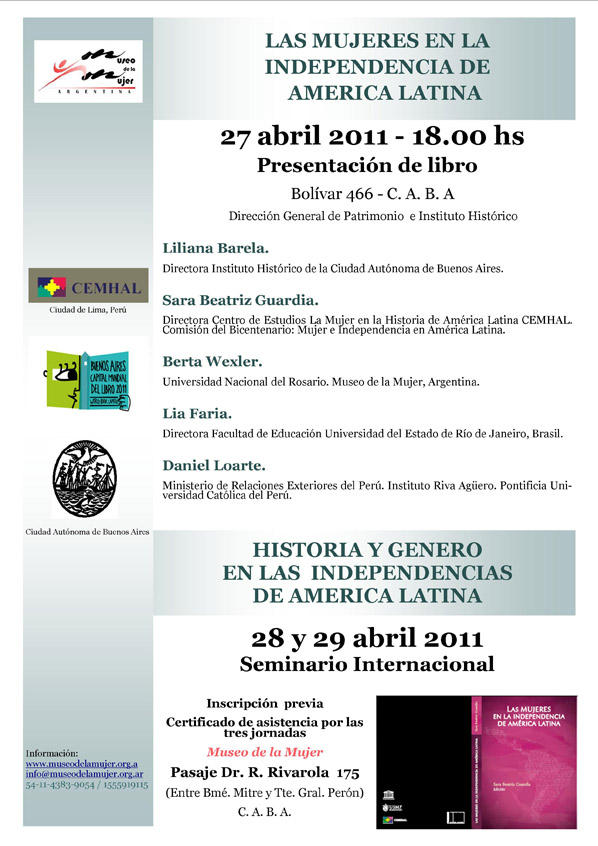 Presentación del libro "Las mujeres en la independencia de América Latina"